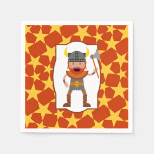 Viking Warrior Boy Birthday Party Napkin