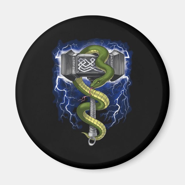 Viking Warrior Hammer Magnet (Front)