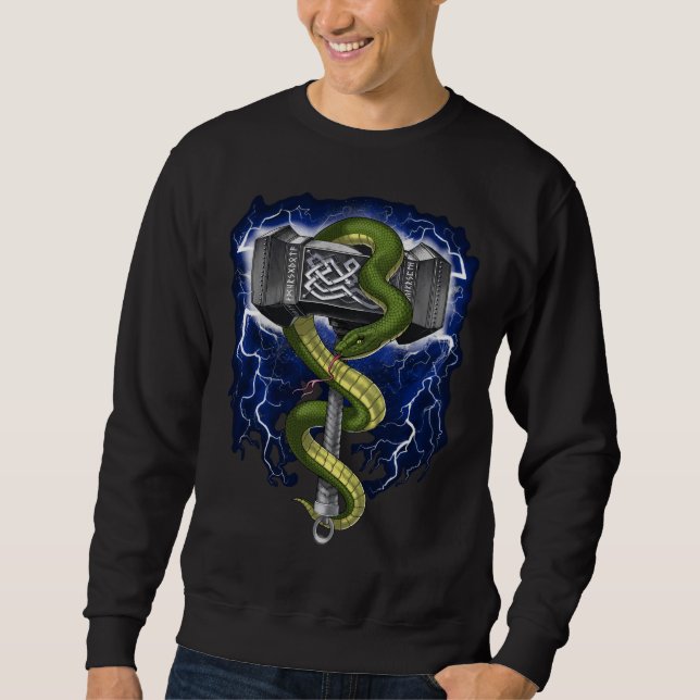 Viking Warrior Hammer Sweatshirt (Front)