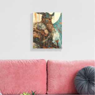 Viking Warrior Illustration Canvas Print