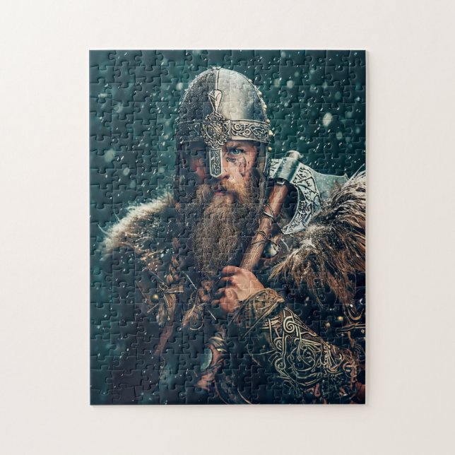 Viking Warrior in Authentic Attire Jigsaw Puzzle (Vertical)