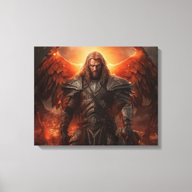 Viking Warrior Knight - Stretched Canvas Print (Front)