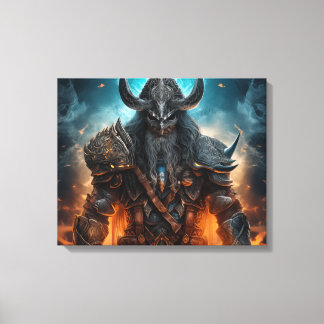 Viking Warrior Knight - Stretched Canvas Print