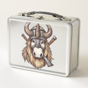 Viking Warrior Unicorn (1) Metal Lunch Box