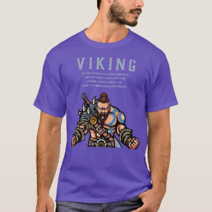 Viking Warrior Valhalla Awaits Me Where the Brave  T-Shirt