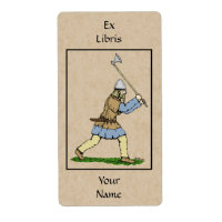 Viking Warrior Wielding Broad-Axe Bookplate