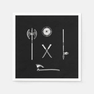 Viking Weapon Warrior Axe Nordic Norse Mythology G Napkin