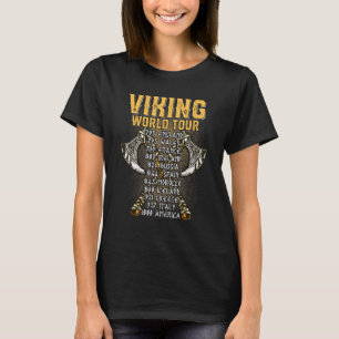 Viking Worlds Tour Vintage Viking Valhalla Odin Gr T-Shirt