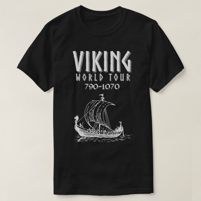 Viking Worldtour Viking mythology cool nordic worl T-Shirt (Design Front)