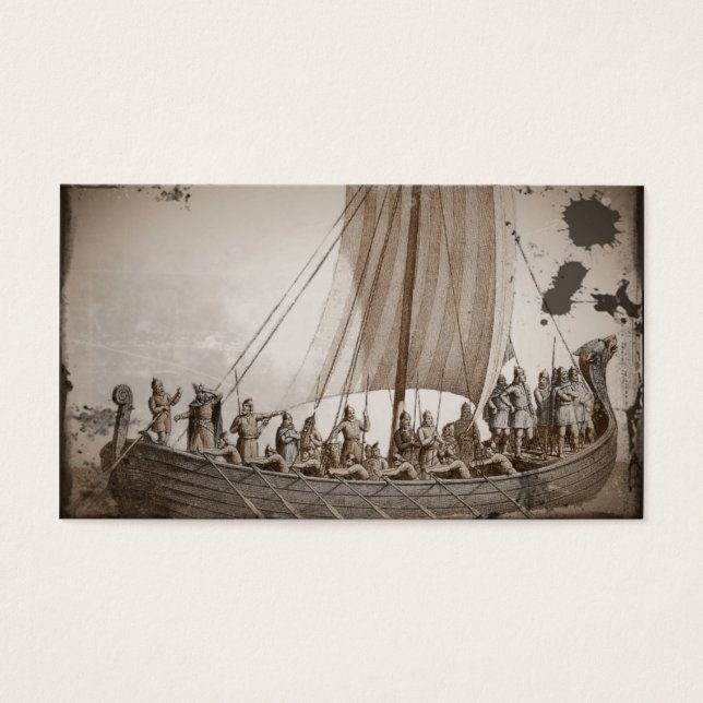 Vikings in a Longboat (Front)