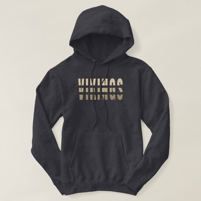 Vikings Modern Lettering Hoodie (Design Front)