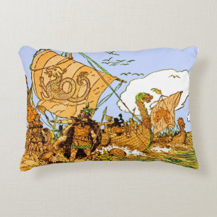 Vikings print decorative cushion