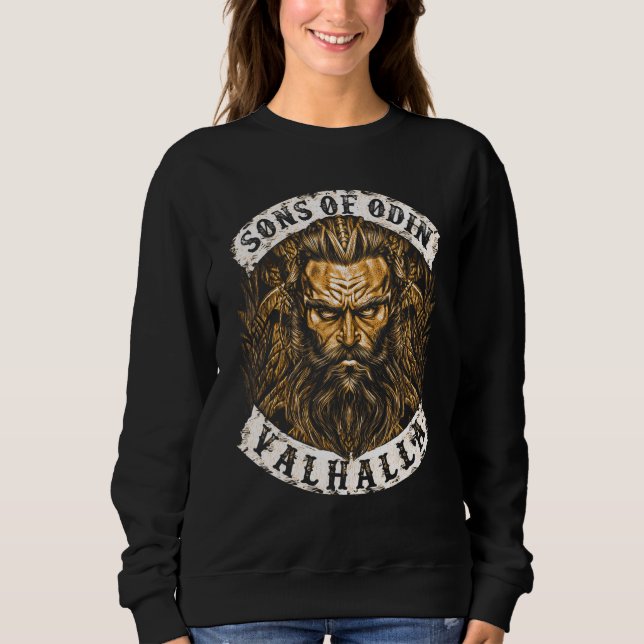 VIKINGS RISE-SONS OF ODIN- Valhalla Vikings Norse  Sweatshirt (Front)