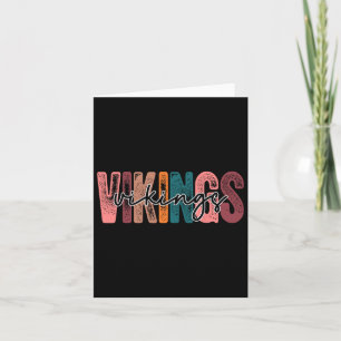 Vikings School Sports Fan Team Spirit Card