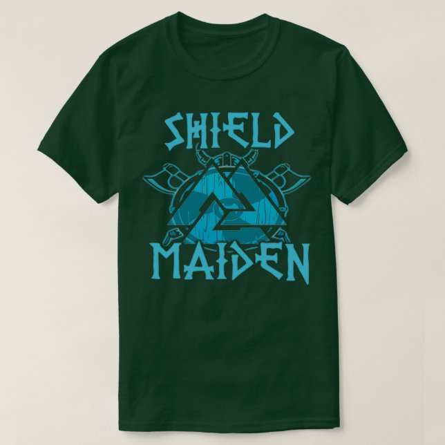 Vikings Shield Maiden Old Norse Women Warriors Nic T-Shirt (Design Front)