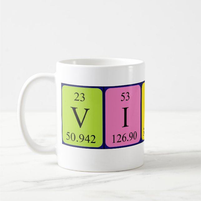 Vikki periodic table name mug (Left)