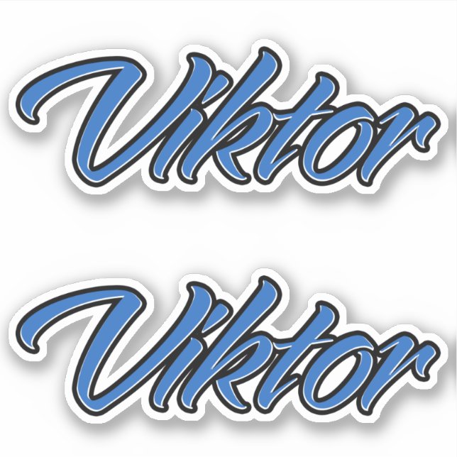 Viktor name blue sticker Sticker Sticker Sticker s (Front)