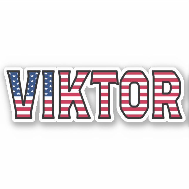 Viktor Name First Name USA Sticker Stickerset (Front)