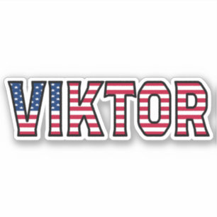 Viktor Name Vorname USA Sticker Stickerset