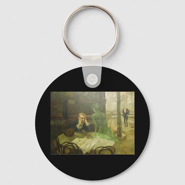Viktor Oliva. Absinthe Drinker Key Ring (Front)
