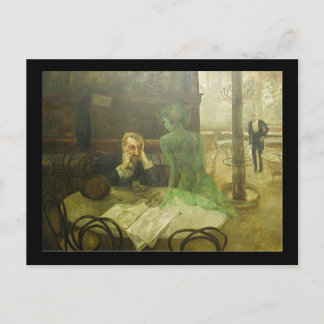 Viktor Oliva. Absinthe Drinker Postcard