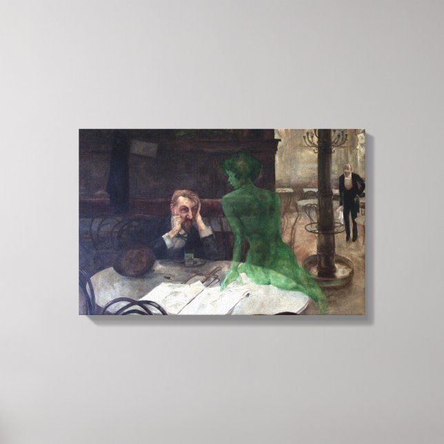 Viktor Oliva The Absinthe Drinker Canvas Print (Front)