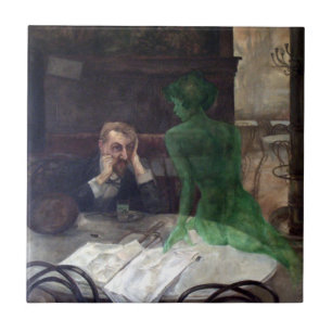 Viktor Oliva The Absinthe Drinker Tile