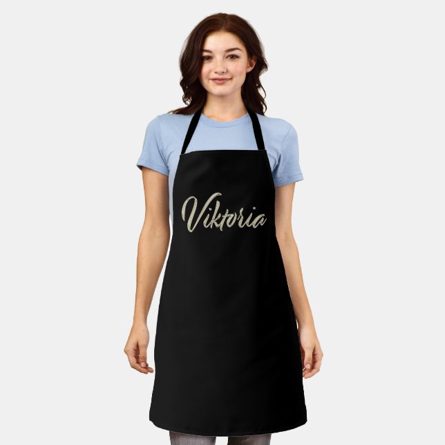Viktoria white gold handwriting apron (Worn)