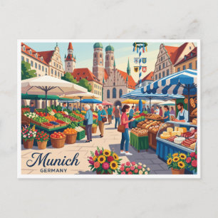 Viktualienmarkt Munich Germany Postcard