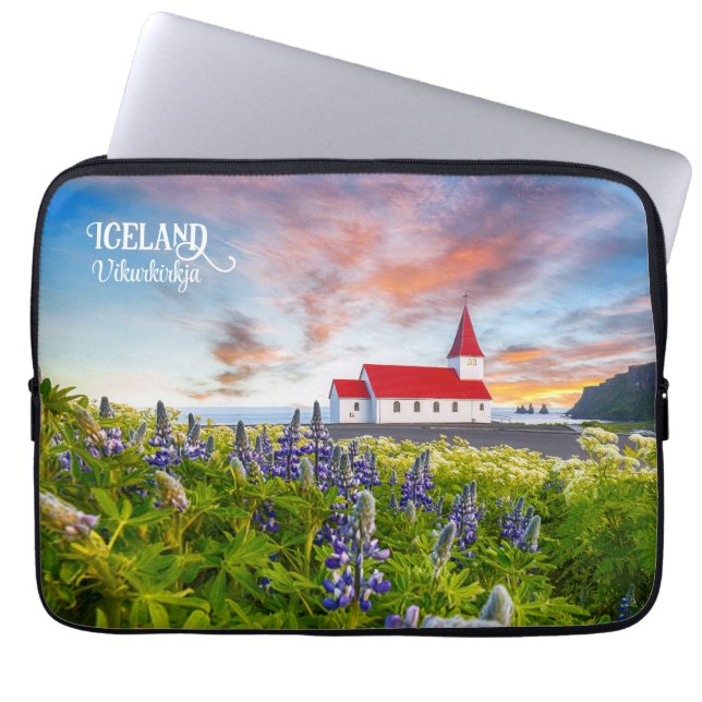 Vikurkirkja, Iceland Laptop Sleeve (Front)