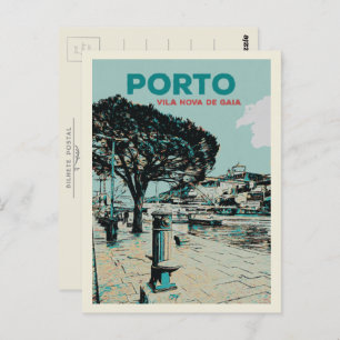 Vila Nova de Gaia from Porto downtown, Portugal Postcard