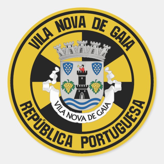 Vila Nova de Gaia Round Emblem Classic Round Sticker (Front)