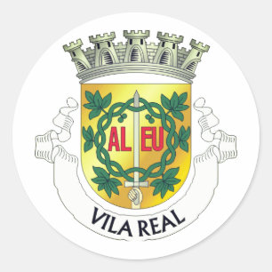 Vila Real coat of arms, Portugal Classic Round Sticker