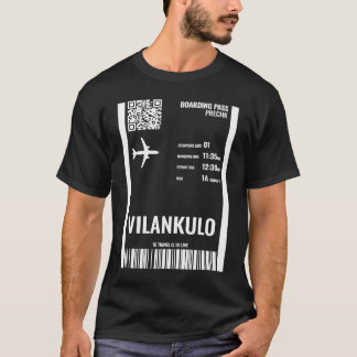 Vilankulo Mozambique Boarding Pass Airline Ticket T-Shirt