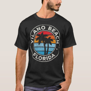 Vilano Beach Florida FL Vintage Graphic Retro 70s T-Shirt