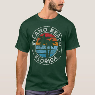 Vilano Beach Florida FL Vintage Retro 70s funny T-Shirt