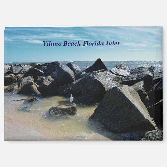 Vilano Beach, Florida inlet Magnet (Front)