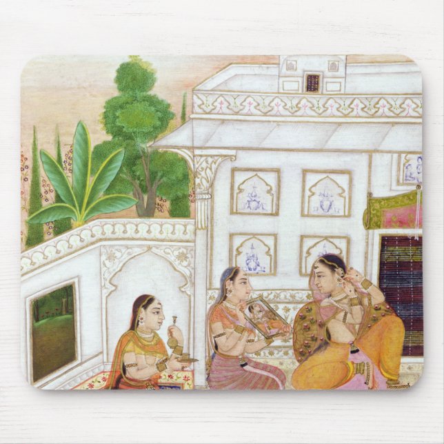 Vilaval Ragini: Woman at her Toilet Mouse Pad (Front)