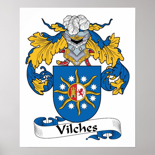 Vilches Family Crest Poster (Front)