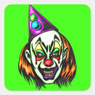 Vile Evil Clown Square Sticker