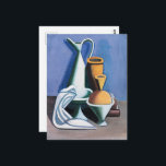Vilhelm Lundstrom's painting with Watering Can, Postcard<br><div class="desc">Arrangement with Watering Can,  Towel and Jars still life painting by Vilhelm Lundstrom,  1929.</div>