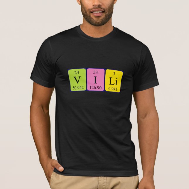 Vili periodic table name shirt (Front)