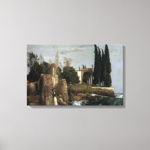 Villa By The Sea by Arnold Bocklin, Symbolism Art Canvas Print