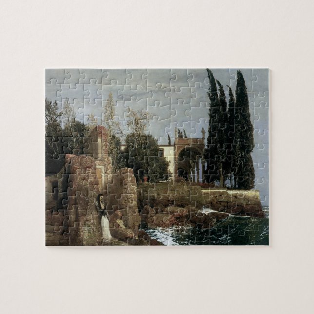 Villa By The Sea by Arnold Bocklin, Symbolism Art Jigsaw Puzzle (Horizontal)