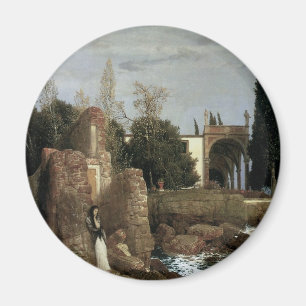 Villa By The Sea by Arnold Bocklin, Symbolism Art Magnet