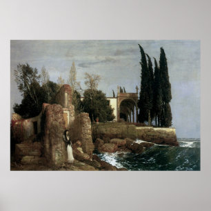 Villa By The Sea by Arnold Bocklin, Symbolism Art Poster