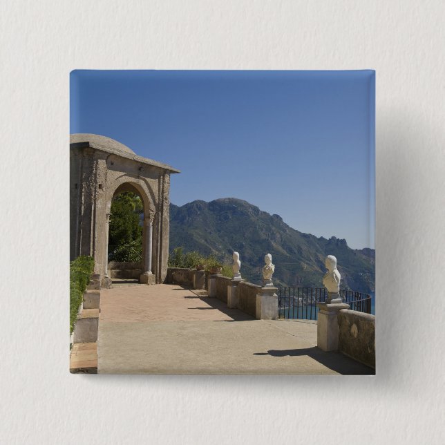 Villa Cimbrone, Ravello, Campania, Italy 15 Cm Square Badge (Front)