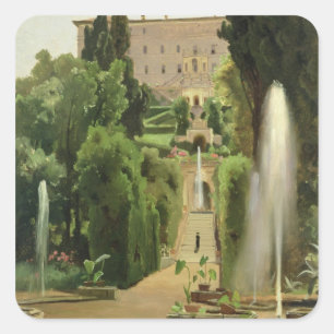Villa D'Este, Tivoli, 1869 Square Sticker
