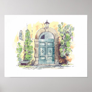 Villa Door Florence poster