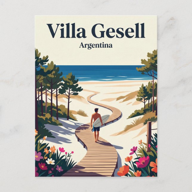 Villa Gesell Argentina Postcard (Front)
